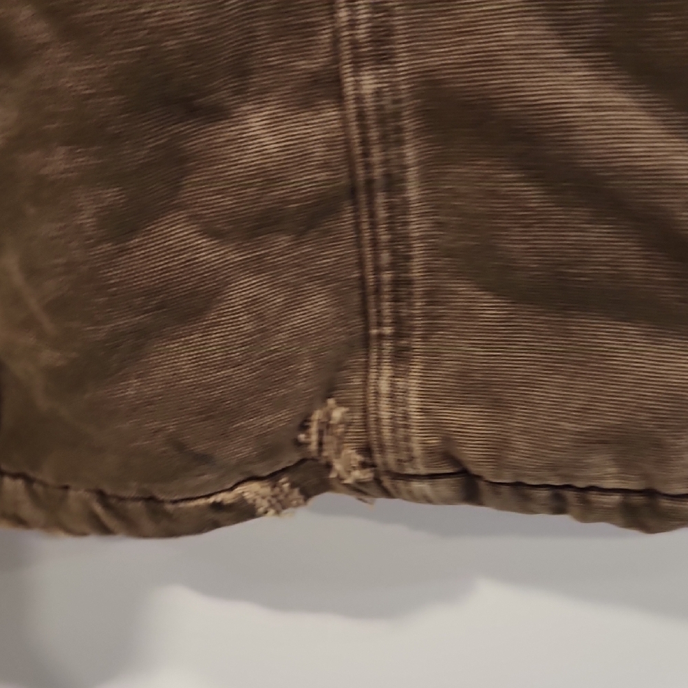 Vintage Carhartt Brown Military Field Jacket Rugged Canvas Blanket Lined - Picture 9 of 12
